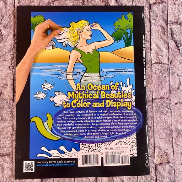 Dover Coloring Books Set of 3 Dragons Butterfly Fairies Mermaids Fantasy Fun - Picture 5 of 7